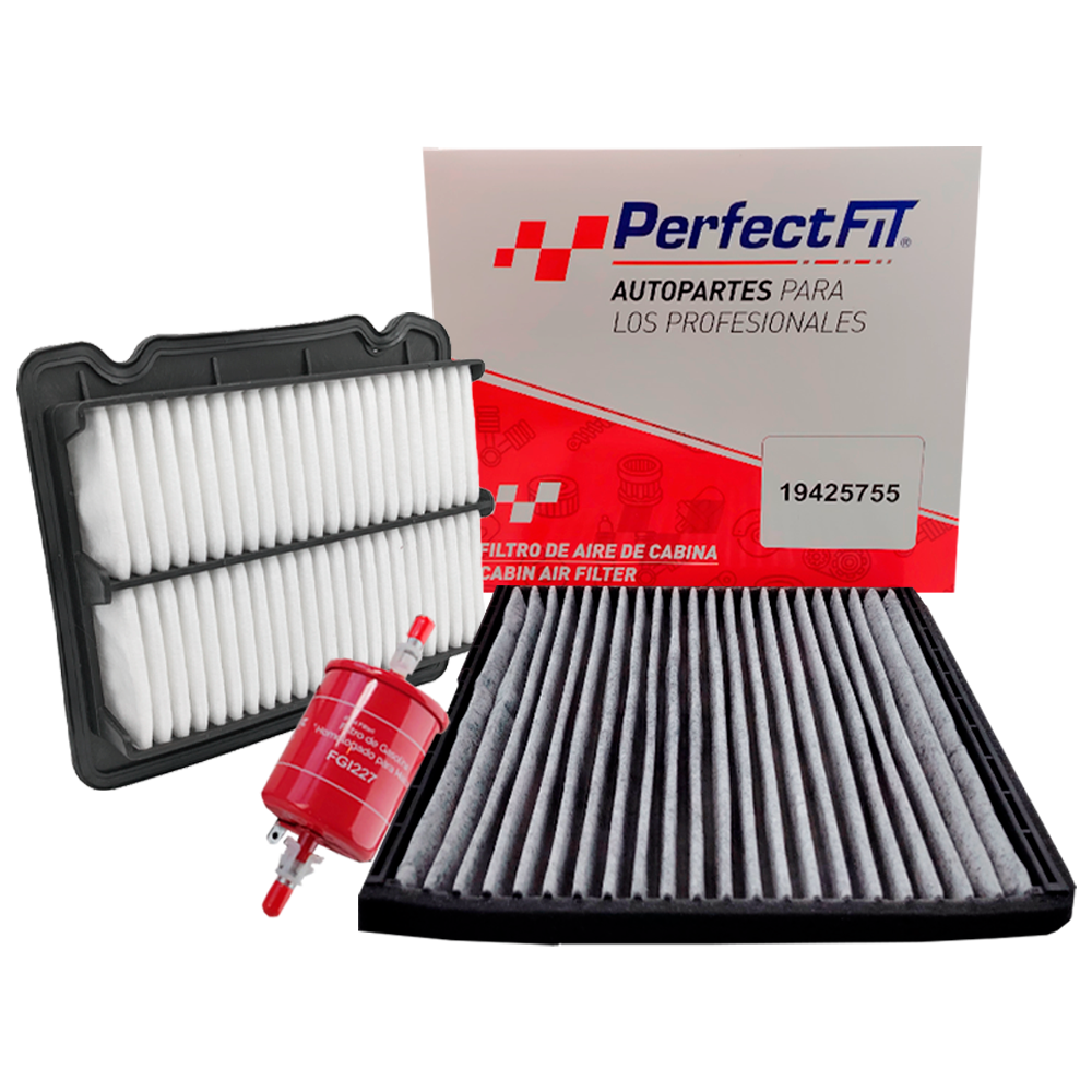 Kit de 3 filtros con carbón activado Aveo Classic 
 - Perfectfit Autopartes