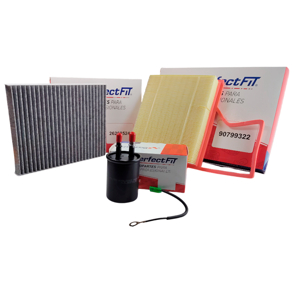 Kit de 3 filtros Aveo NG con carbón activado 
 - Perfectfit Autopartes