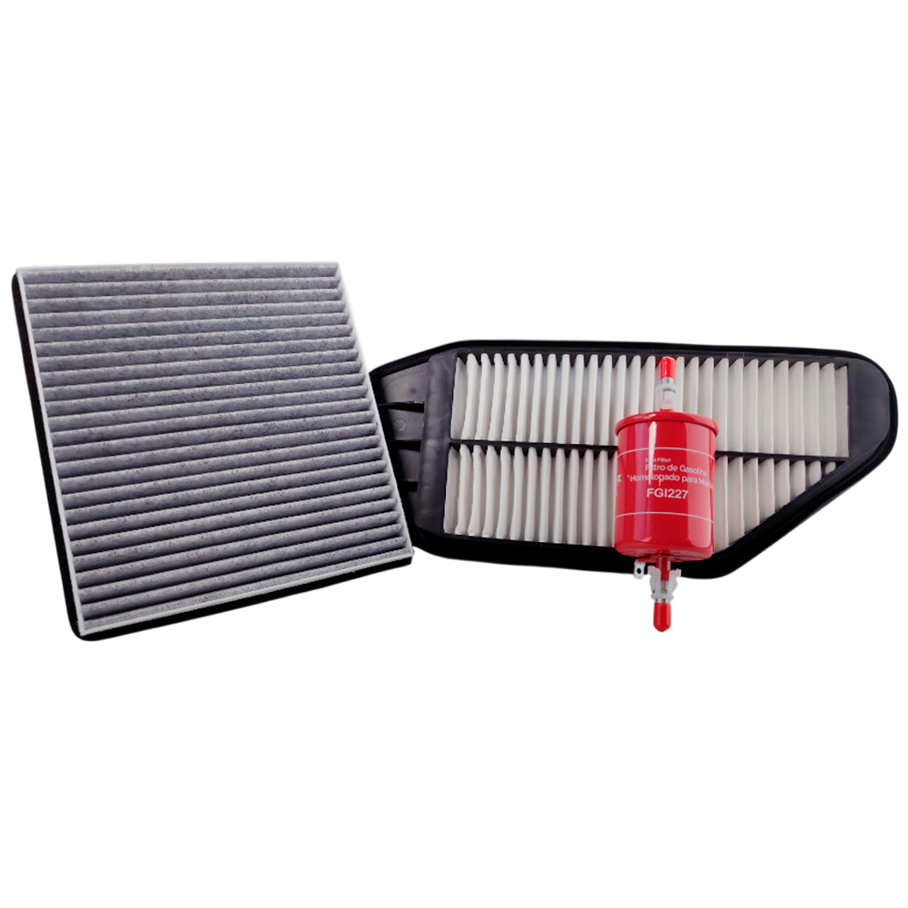 Kit de 3 filtros con carbón activado Chevrolet (Spark, Beat) 
 - Perfectfit Autopartes