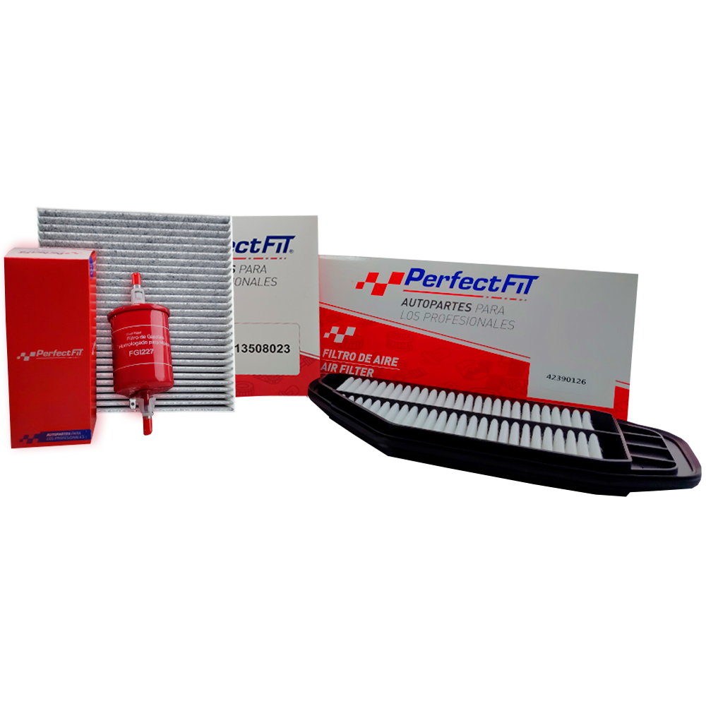Kit de 3 filtros con carbón activado Spark Classic 
 - Perfectfit Autopartes