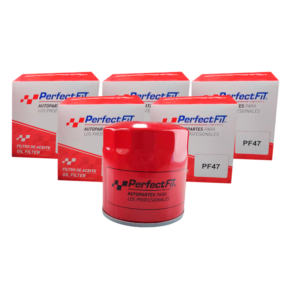 Kit de 5 Filtros de Aceite Chevrolet, Pontiac, Buick, GMC, Ford, Oldsmobile, Suzuki, Fiat, Cadillac, Seat, Saturn Relay 
 - Perfectfit Autopartes